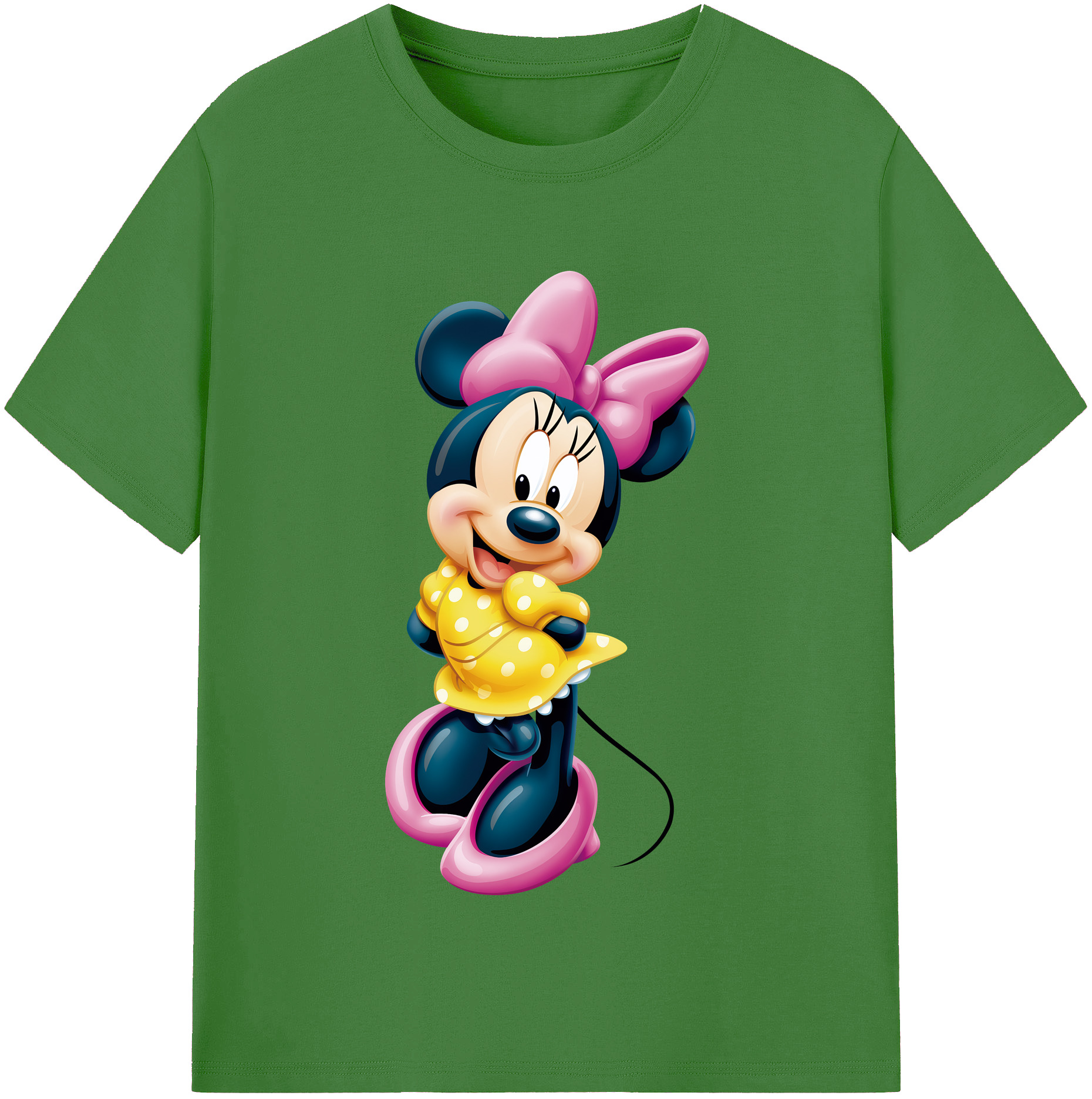 ミッキーマウス Mickey Mouse レディースカジュアルプリントTシャツ（綿100％）